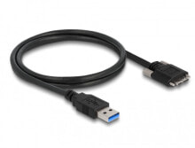 Компьютерный разъем или переходник DeLOCK 87799, 1 m, USB A, Micro-USB B, USB 3.2 Gen 1 (3.1 Gen 1), 5000 Mbit/s, Black