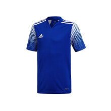 Детские футболки и майки для мальчиков мужская спортивная футболка синяя с логотипом Adidas JR Regista 20