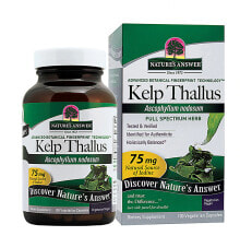 Витамины и БАДы для укрепления иммунитета Nature's Answer Kelp Thallus  Бурая водоросль 75 мг 100 капсул