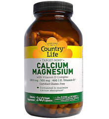 Кальций Country Life Calcium-Magnesium with Vitamin D Complex -- 240 Vegan Capsules
