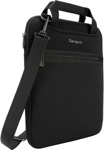 Мужские сумки для ноутбуков targus Vertical Slipcase Secure Business Professional Travel Laptop Bag with Hideaway Handles, Cross Shoulder Strap, Protective Padding for 14-Inch Laptop, Black (TSS913)