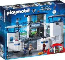 Детские игровые наборы и фигурки из дерева игровой набор с элементами конструктора Playmobil City Action Полицейский участок с тюрьмой,6872