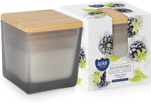 Duftkerze in einem Milchglas Brombeere - Bispol Aura Scented Candle Dark Blackberry