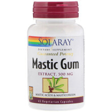 Антиоксиданты Solaray Mastic Gum Extract   Экстракт мастичной камеди для желудочно-кишечного тракта 100 мг 45 капсул