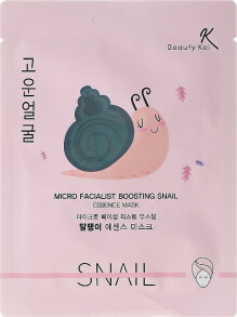 Regenerierende und feuchtigkeitsspendende Tuchmaske mit Schneckenschleim - Beauty Kei Micro Facialist Boosting Snail Essence Mask