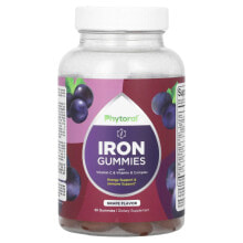 Iron Gummies with Vitamin C & Vitamin B Complex, Grape, 60 Gummies