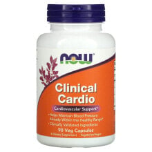 Аминокислоты Now Foods, Clinical Cardio, Поддержка сердечно-сосудистой системы, 90 растительных капсул