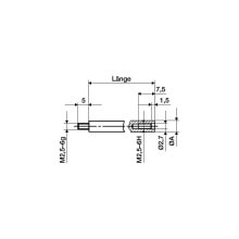 Käfer Verlängerungsstück Länge 20 mm Messbolzen-Ø 4 mm passend zu Messuhren