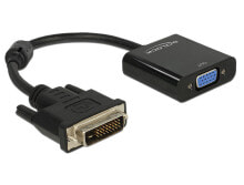 DeLOCK 0.16m DVI-D/VGA 0,245 m VGA (D-Sub) Черный 65658