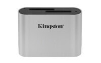 Kingston Workflow SD Reader - SD - SDHC - SDXC - Black - Silver - USB 3.2 Gen 1 (3.1 Gen 1) - Windows 10 - Windows 10 Education - Windows 10 Education x64 - Windows 10 Enterprise - Windows 10... - Mac OS X 10.10 Yosemite - Mac OS X 10.11 El Capitan - Mac 