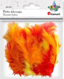 Titanum Feathers down turkey mix of colors 50pcs