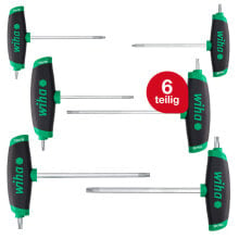 Wiha Stiftschlüssel mit Quergriff Set ComfortGrip TORX® 6-tlg. mit Seitenabtrieb, mattverchromt (45622)