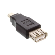 InLine USB 2.0 AM/mini-5pF USB 2.0-A M mini-5p USB 2.0 F Черный 33500A