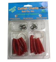 Купить приманки и мормышки для рыбалки Catfish: Catfish Charlie Dip Bait Worm, 12pk