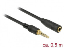 DeLOCK 85627 аудио кабель 0,5 m 3,5 мм Черный