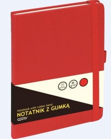 Школьный блокнот KW Trade Notatnik GRAND z gumkÄ… czerwony A5/80 kartek kratka 232365