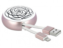 Кабели для зарядки, компьютерные разъемы и переходники DeLOCK 85817 USB кабель 92 m 2.0 USB A Розовый, Белый