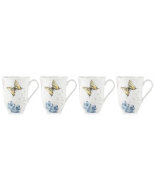 Lenox butterfly Meadow Hydrangea Collection 4-Pc. Mug Set