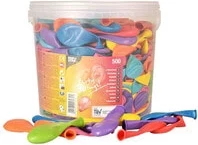 PAPSTAR Balloons Ø 19 cm colours assorted in box - Toy balloon - Rubber - Assorted colours - Oval - 600 mm - 19 cm