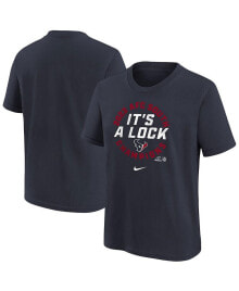 Nike big Boys Navy Houston Texans 2023 AFC South Division Champions Trophy Collection T-shirt