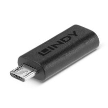 Lindy 41903 гендерный адаптер USB Type C USB Type Micro-B Черный