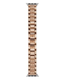 GUESS women's Rose Gold-Tone Stainless Steel Apple Watch Strap 38mm-40mm