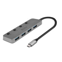 4 Port USB 3.2 Gen 1 Typ C Hub mit Ein-/Ausschalter