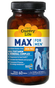Витаминно-минеральные комплексы Country Life Max For Men Multivitamin and Mineral Мультивитамины и минералы для мужчин 60 таблеток