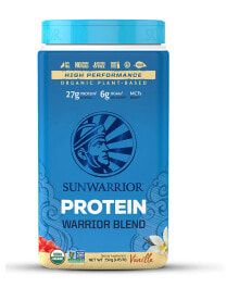 Whey Protein sunwarrior Warrior Blend Plant-Based Organic Protein Vanilla -- 1.65 lbs