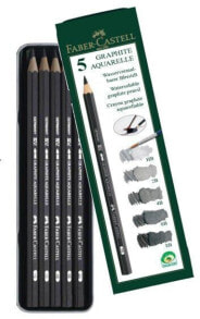 Faber-Castell Ołówki Graphite Aquarelle 5 Sztuk Opakowanie Metalowe Faber-Castell (117805 FC)