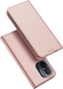 Dux Ducis DUX DUCIS SKIN PRO ETUI DO XIAOMI REDMI 11A / POCO C55 / REDMI 12C POKROWIEC Z KLAPKĄ PORTFEL NA KARTĘ PODSTAWKA RÓŻOWE