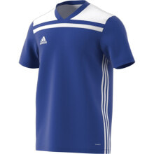 Мужские спортивные футболки Мужская футболка спортивная  синяя белая для футбола Adidas Tabela 18