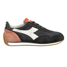 Купить черные мужские кроссовки Diadora: Diadora Equipe Suede Sw Lace Up Mens Black Sneakers Casual Shoes 175150-80016