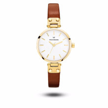 Женские наручные часы женские часы аналоговые круглые коричневый кожаный браслет MOCKBERG