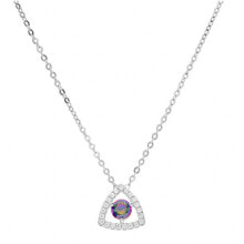 Ювелирные колье Fitting silver necklace with rainbow topaz Mystic Stone MP01594A (chain, pendant)