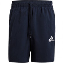 Мужские шорты спортивные синие футбольные Adidas Aeroready Essentials Chelsea 3-Stripes M GL0023