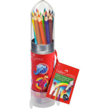 Colored Drawing Pencils for Kids fABER-CASTELL 112457 - Standard pencil grip - Blue,Orange,Violet,Yellow - Monotone - Ambidextrous - 15 pc(s)