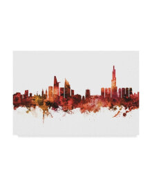 Trademark Global michael Tompsett Ho Chi Minh City Vietnam Skyline Red Canvas Art - 20