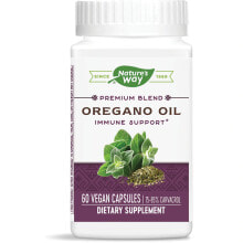 Растительные масла Nature's Way Oregano Oil Масло орегано для укрепления иммунитета 60 веганских капсул