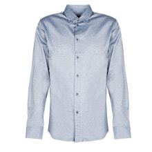 Мужские классические рубашки Мужская рубашка голубая однотонная с длинным рукавом приталенная классическая Trussardi Jeans Koszula "Oxford"