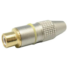 EUROCONNEX Female Professional Gold Metal Yellow Line RCA Connector