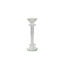 Candleholder Romimex Silver Glass 8 x 23 x 8 cm