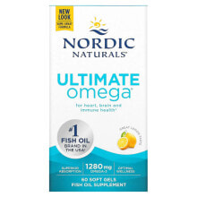 Рыбий жир и Омега 3, 6, 9 Нордик Натуралс, Ultimate Omega, со вкусом лимона, 640 мг, 180 капсул