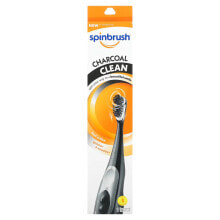Spinbrush, Charcoal Clean, зубная щетка с электроприводом, мягкая, 1 зубная щетка