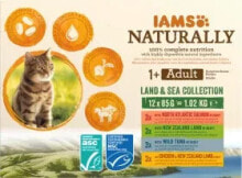 Nassfutter Katze land & sea collection in Sauce Naturally Mix, Adult, Multipack (12x85 g), 1,02 kg