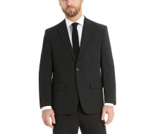 Купить мужские костюмы Chaps: Chaps Blazer Mens Black Classic Single Breasted Notch Lapel Vented Size 48L