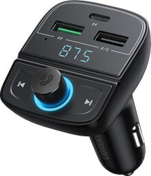 FM-трансмиттеры для автомобилей Transmiter FM Ugreen CD229 Adapter 2x USB-A 1x USB-C 3 A (80910)