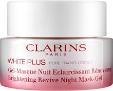 Aufhellende und erneuernde Gesichtsgel-Maske für die Nacht - Clarins White Plus Brightening and Renewing Night Gel-Mask