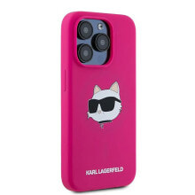 KARL LAGERFELD Klhmp15XSchpplf iPhone 15 Pro Max 6.7 Silicone Choupette Head phone case