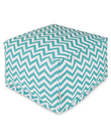 Majestic Home Goods chevron Ottoman Square Pouf with Removable Cover 27